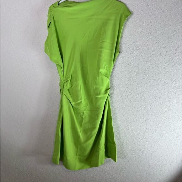 Reiss Frey Asymetrical Lime Green Dress Size 8 - Picture 7 of 14